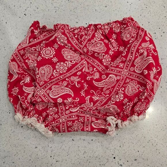 Paulyne of Arizona 3 pc Set Red Bandana Print size medium - Picture 3 of 9